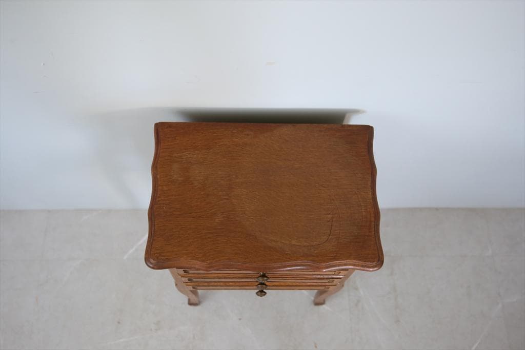 フランスアンティーク木製ベッドサイドキャビネット/ナイトテーブル90-143-1