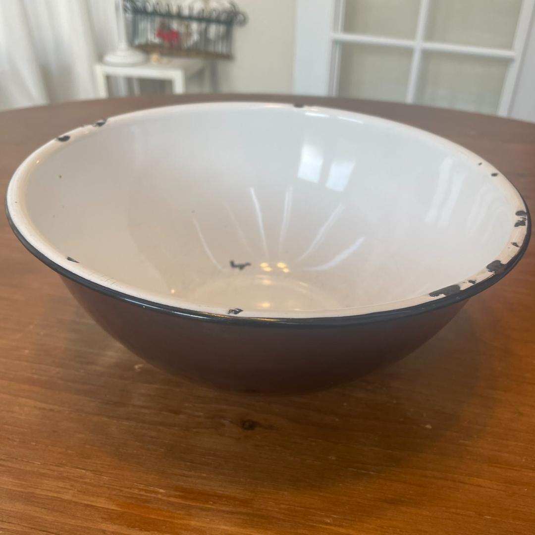 イギリスアンティーク ホーロー コランダー ボウル セット ジャンク ビンテージ