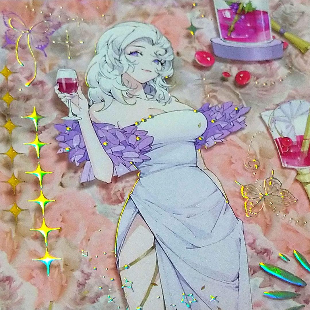 ✩のこり１✩J372＃微醺遐想(镭射银)E厘米切り売り海外人物マステ女の子