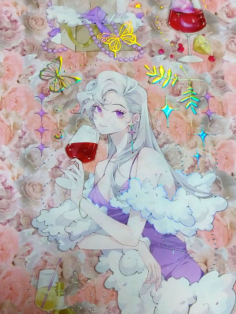 ✩のこり１✩J372＃微醺遐想(镭射银)E厘米切り売り海外人物マステ女の子