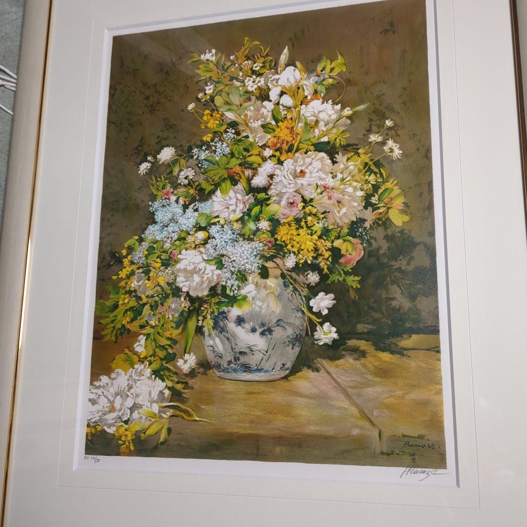 ルノワール　印象派 　　　春の花 　Renoir　額装 非売品ＨＣ １７／５０