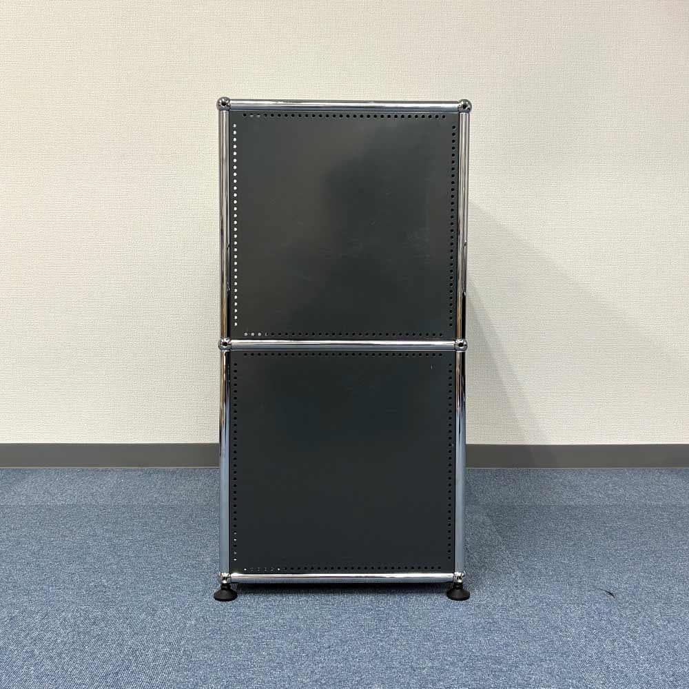 中古 USMハラー｜キャビネット サイドボード 1列2段 アントラサイト