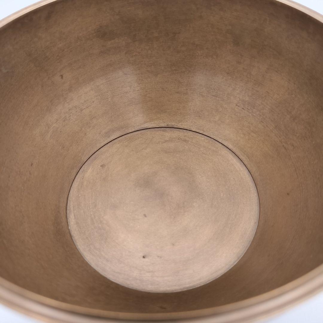 a197 建水　砂張建水　瓔珞　吉羽興兵衛　茶道具　茶道　古物　響銅