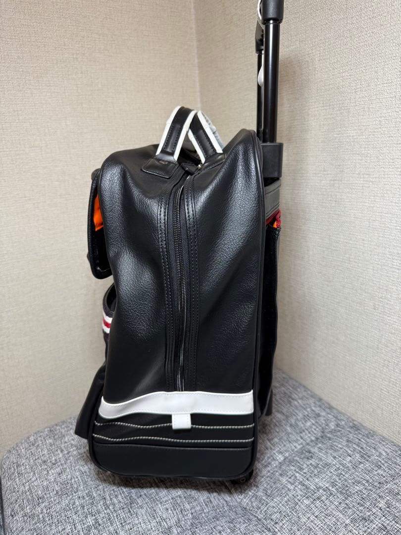 希少✨　カステルバジャック　鍵付き　レザー　キャリーケースブラック　デカロゴ