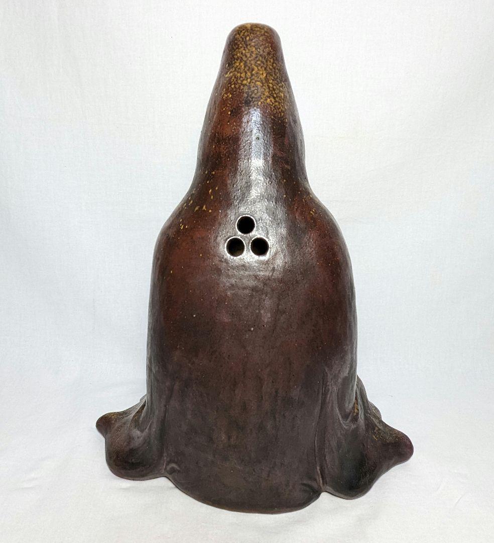 備前焼 観音菩薩座像 仏像 置物 仏教 陶像 インテリア 細工物 久本浩一？