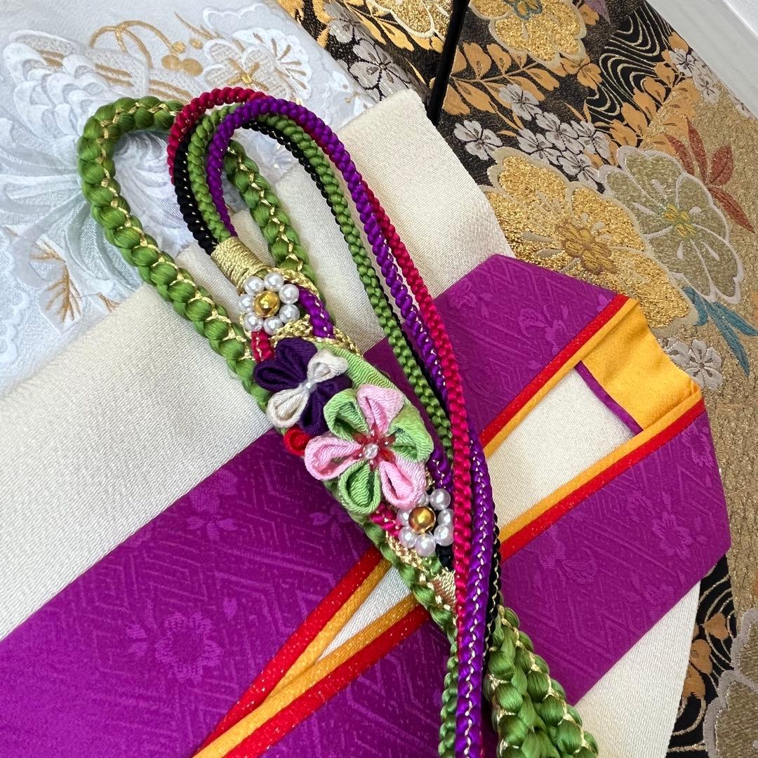 振袖　振り袖　成人式　フルセット　正絹　赤茶　赤　茶　絞り　牡丹　蝶　桜　花柄