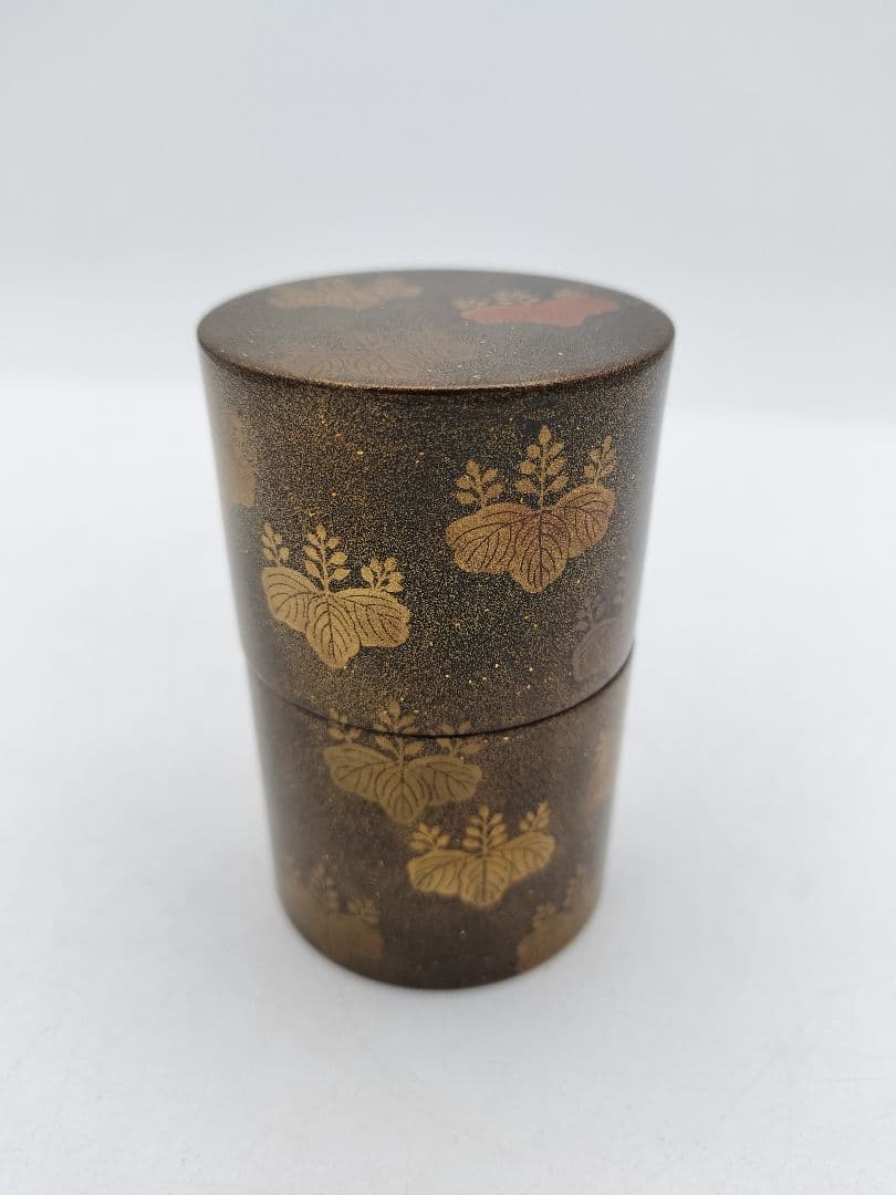 b845【新品・未使用】菊桐　細中次 内梨子地 輪島　清香 木箱 茶道