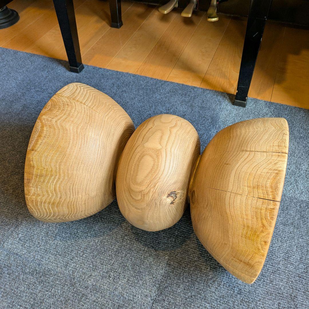 :)　栗　天然木　丸太　椅子　スツール　高さ約35.5㎝