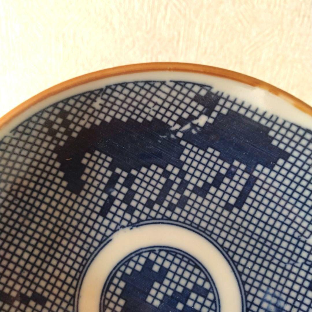 古伊万里明治印判動物図平皿ニワトリ山羊ラクダ