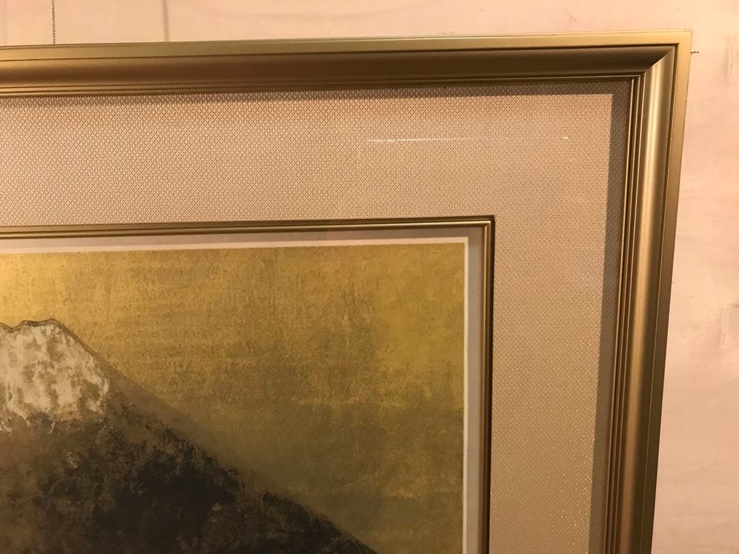 前田青邨　「富士」　シルクスクリーン　落款・エディション・作品証明シール有り