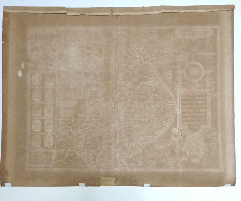 大型作品　西洋古地図　1676年 J. Speed「Lyncolne」