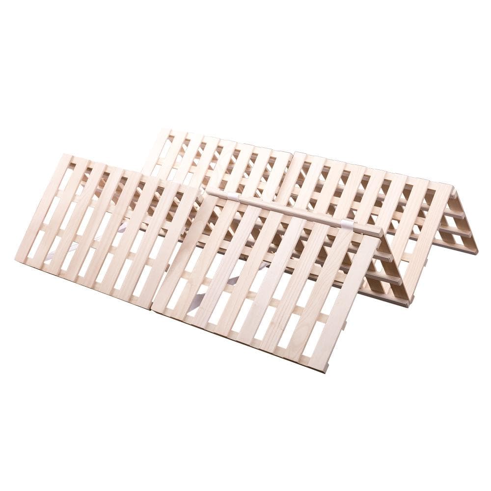 すのこベッド 折りたたみ ベッドフレーム 木製 セミダブル 4折桐木床 SD