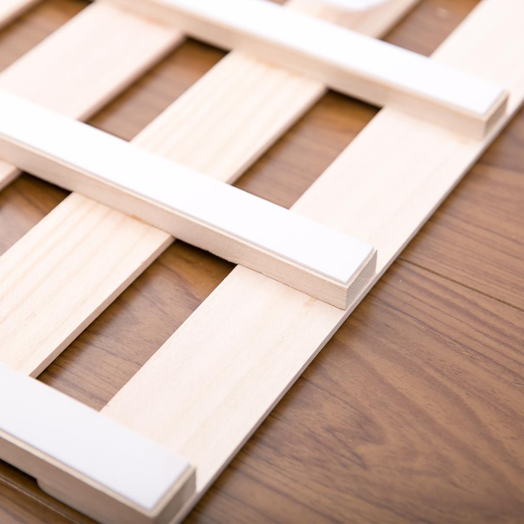 すのこベッド 折りたたみ ベッドフレーム 木製 セミダブル 4折桐木床 SD