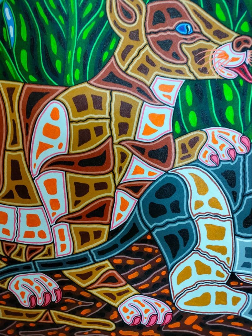 バリ絵画:猫のロマンス