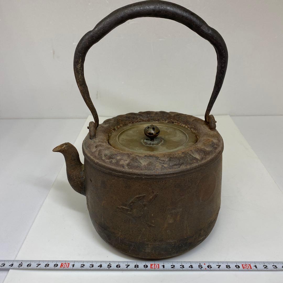 金龍堂　鳥の図鉄瓶　2646g トコニコ　東さ7-0404☆2F