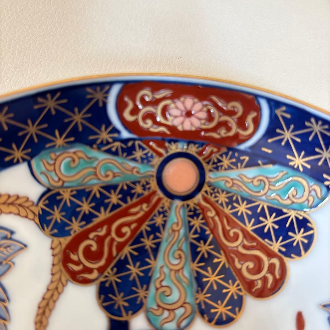 未使用　GOLD IMARI (弥左衛門) 中皿　壁掛け飾り皿　21.5cm