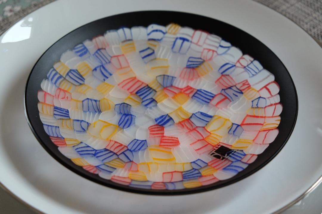 ベネチアンガラス ヴェネチアングラス ミルフィオリ プレート ムリーニ ムリーネ