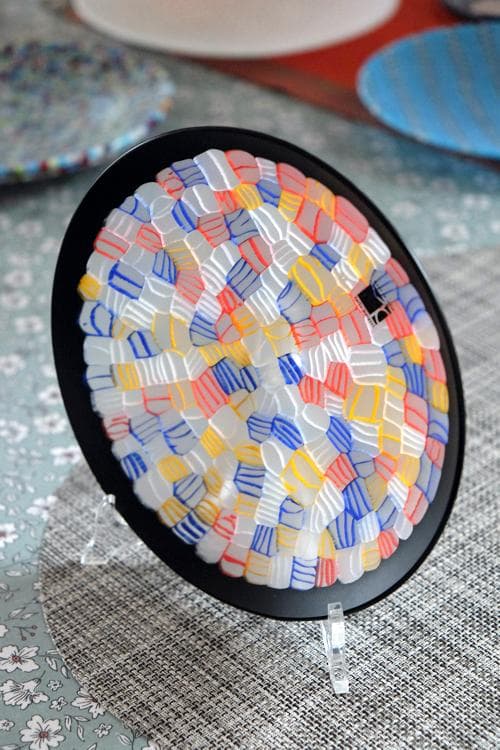 ベネチアンガラス ヴェネチアングラス ミルフィオリ プレート ムリーニ ムリーネ