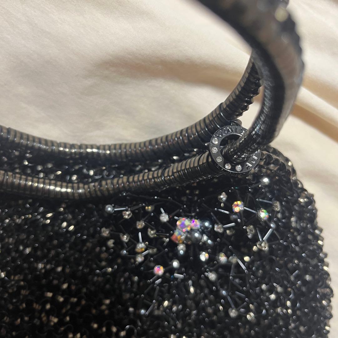 アンテプリマ　ワイヤーバッグ　ブラック　リボンチャーム付き　美品