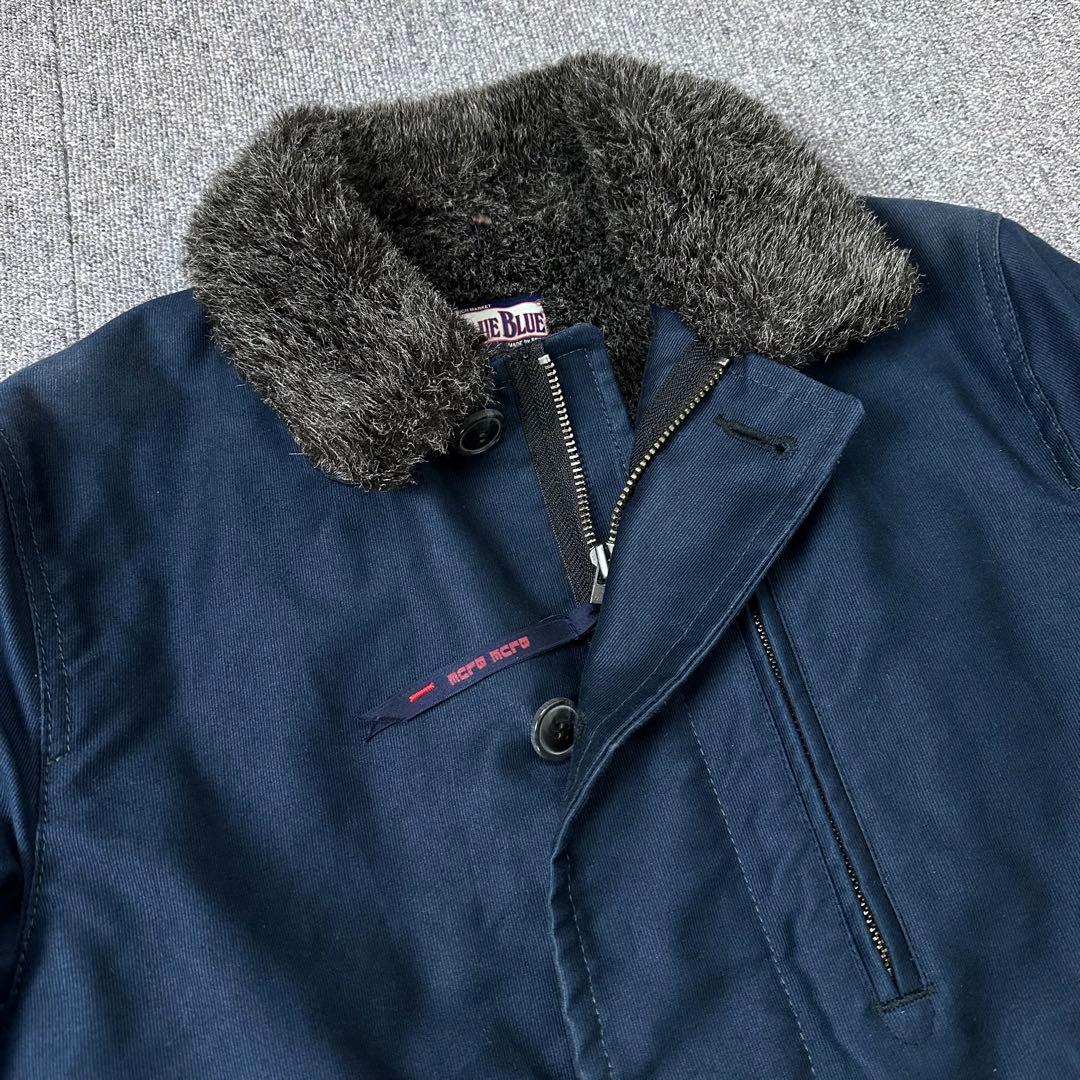 BLUEBLUE デッキジャケット ブルーブルー 裏地 ファー N-1