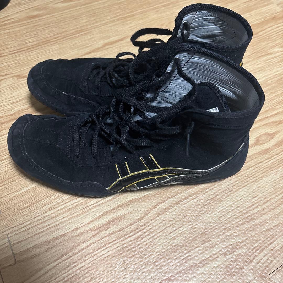 ASICS レスリングシューズ ボクシングシューズブラック/イエロー