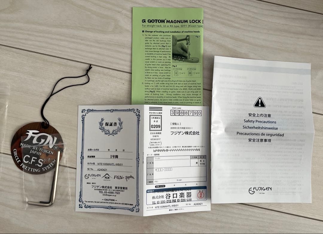 Fujigen NTE100MAHTL WB テレキャスターシンライン レフティ