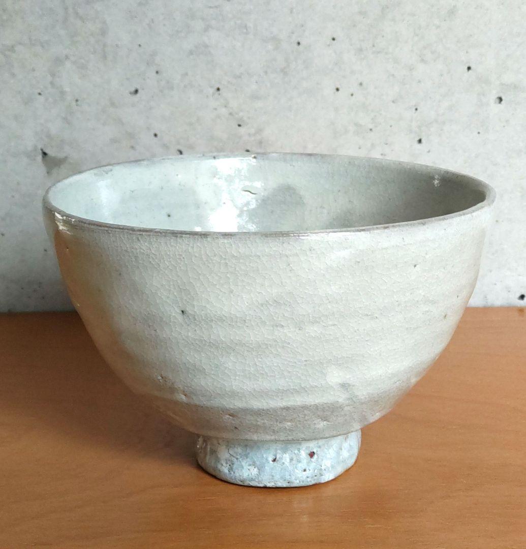 茶道具 虎渓山 水月窯 粉引風 茶盌 NO581