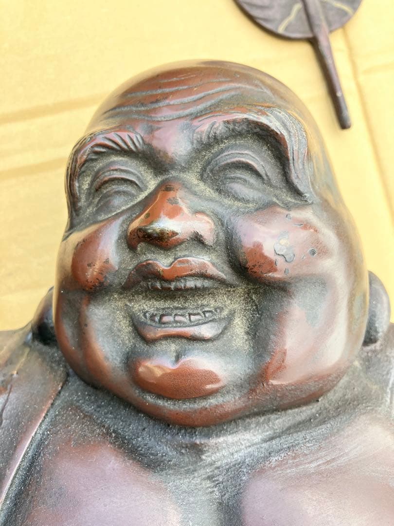 再度値下げ　迫力ある布袋 51cm 19kg ビンテージ　レトロ パワースポット