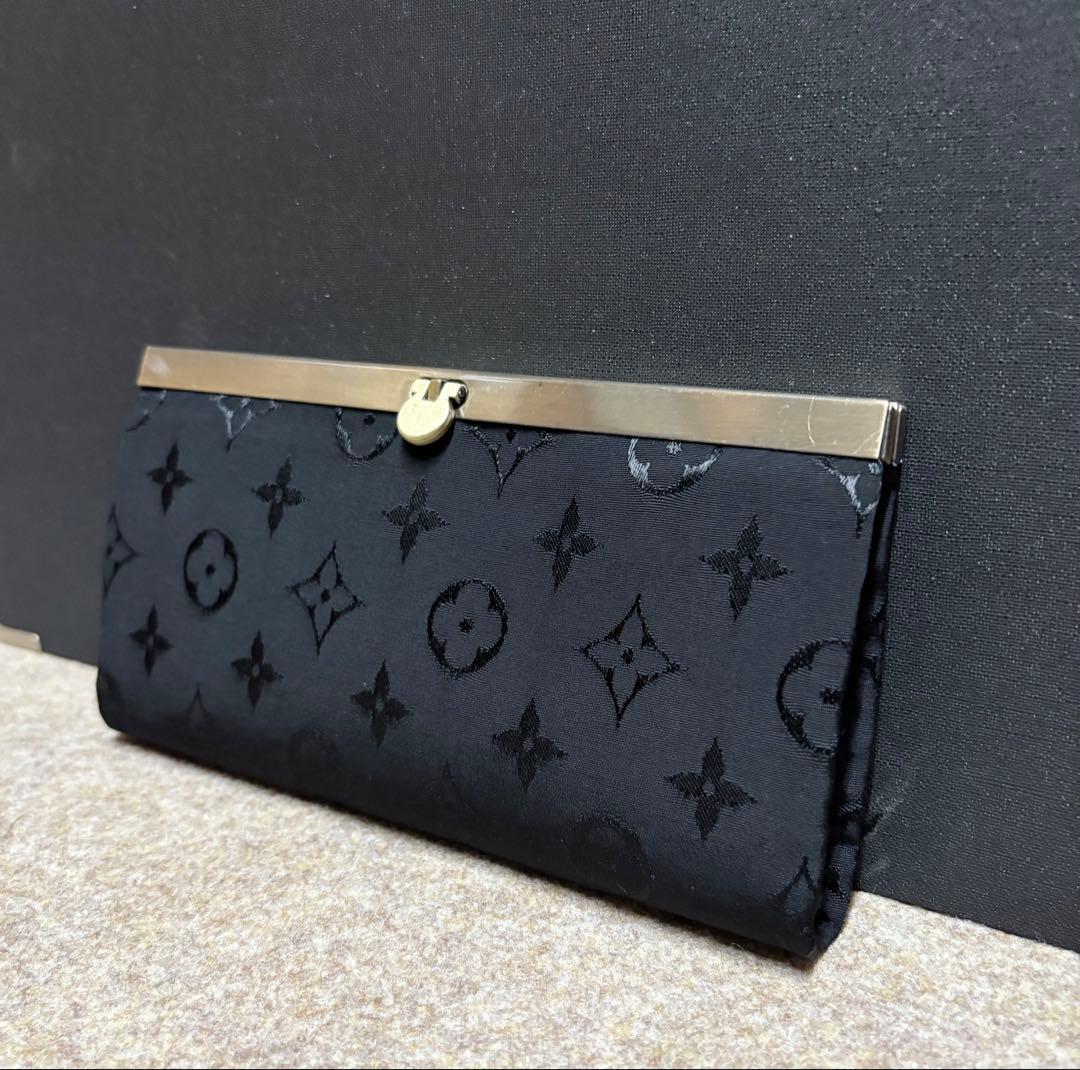 よっち様 ビスコース生地 がま口ショルダーバッグ ブラウン がま口長財布 2点