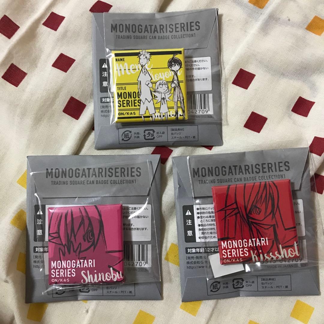 （レア）物語シリーズ トレーディング スクエア缶バッチコレクション 1 忍