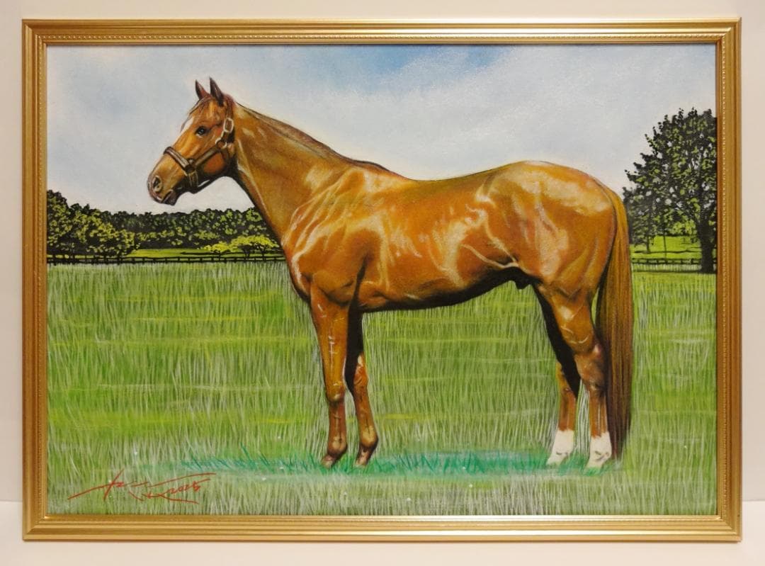 上鈴木正一 油彩画 A3『 夏の思い出 』新作原画 オススメの作品です!!