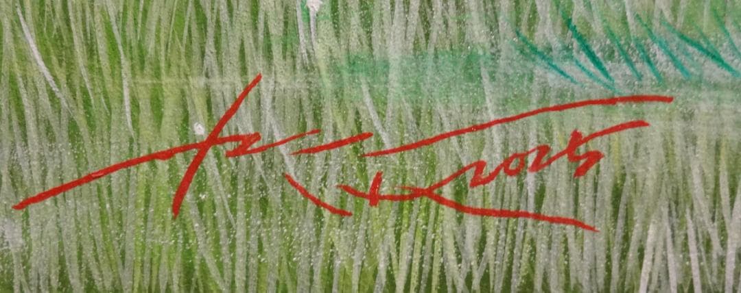 上鈴木正一 油彩画 A3『 夏の思い出 』新作原画 オススメの作品です!!