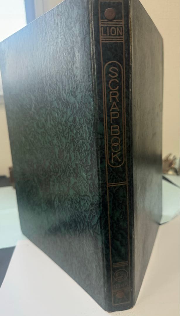 SCRAP BOOK スクラップブック 古いバナーとマッチ箱の表紙 32 ページ