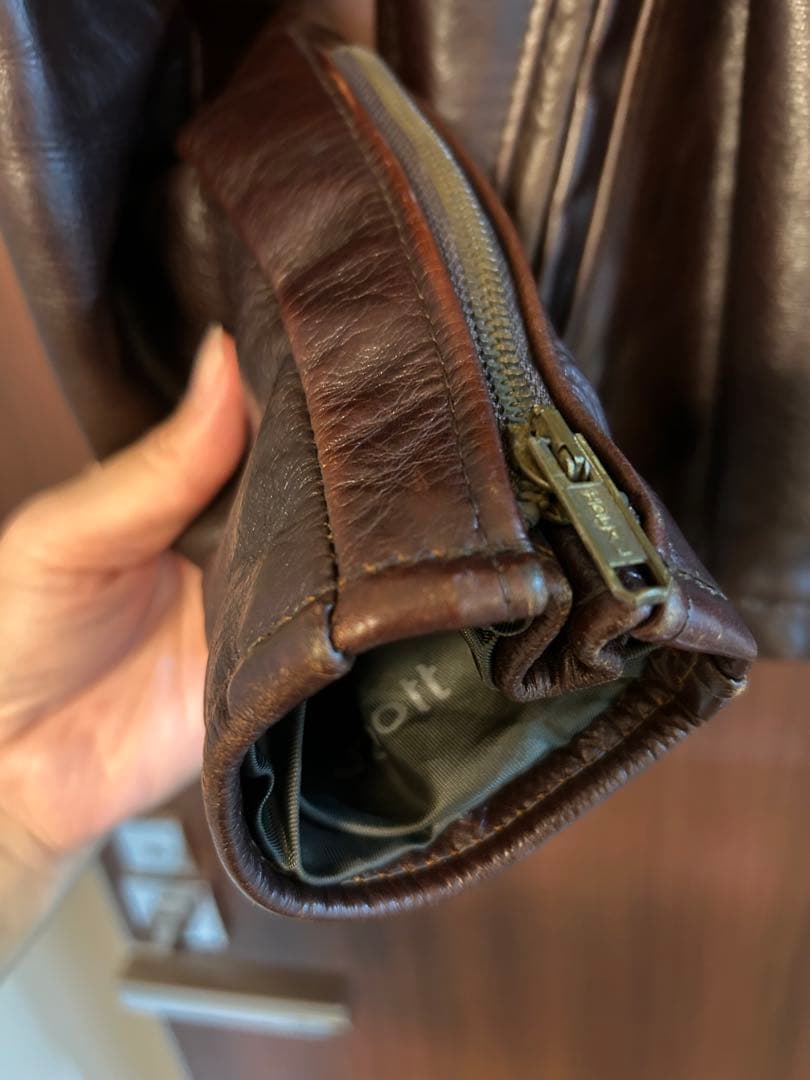 【値下げ中】Schott レザージャケット 本革 ブラウン