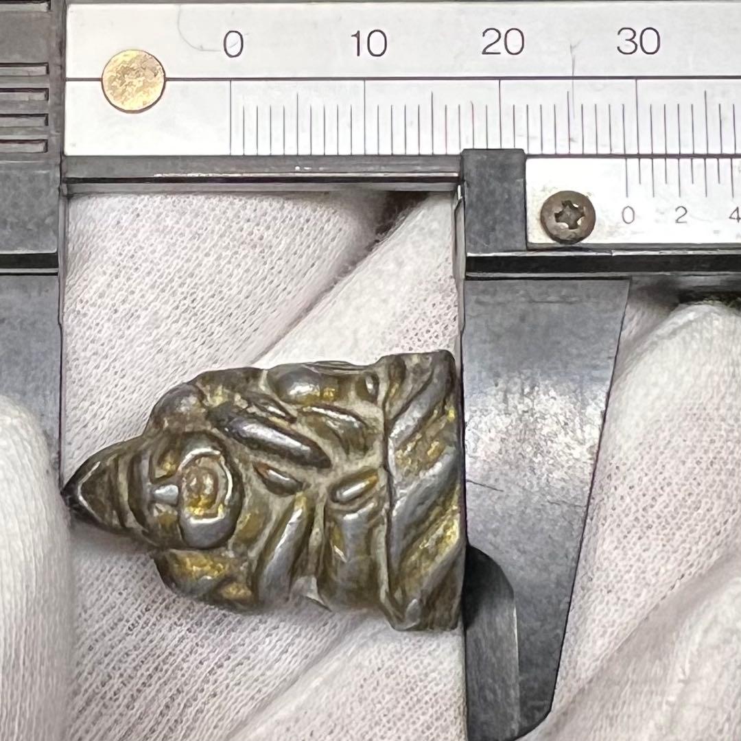 ◎古道具 庵々◎江戸時代後期 古銅製 恵比寿像 懐中仏◎神像豆仏鍍金痕有中空鋳造