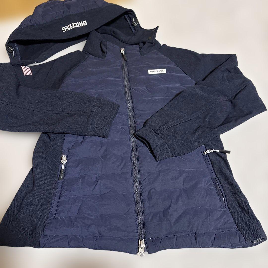 ブリーフィングゴルフ☆ハイブリッドダウン　ネイビー　M 襟取り外し可