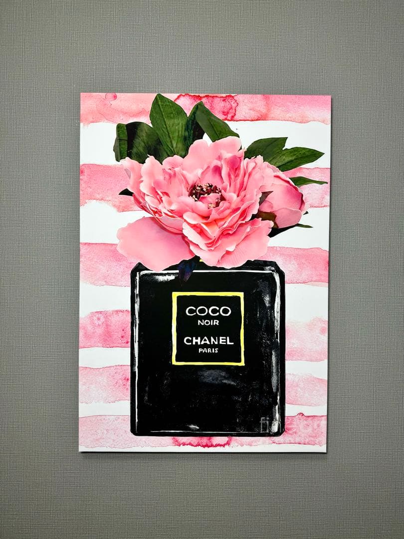 No.123木枠付きキャンバスアート　オマージュアート　香水アート　chance