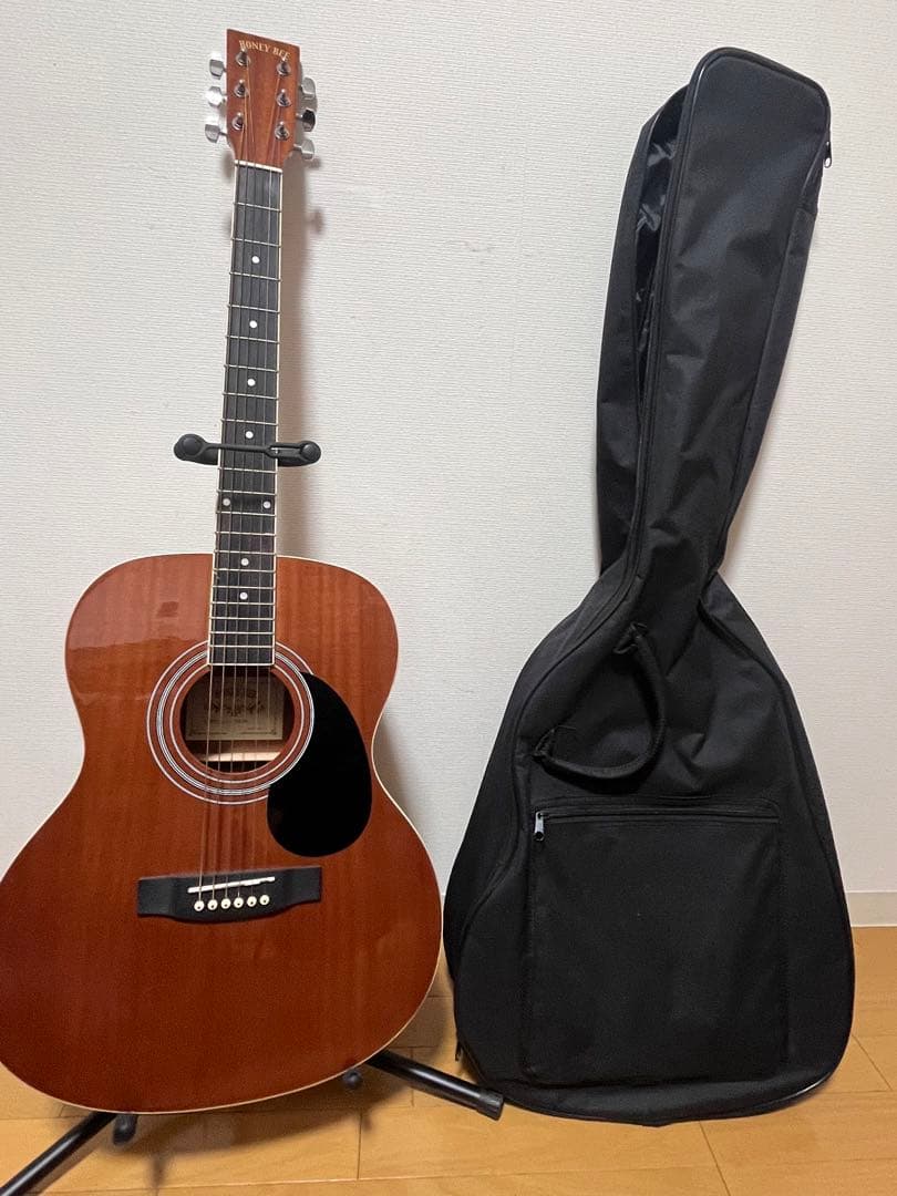 #HONEY BEE アコースティックギター F-15MH その他付属品セット