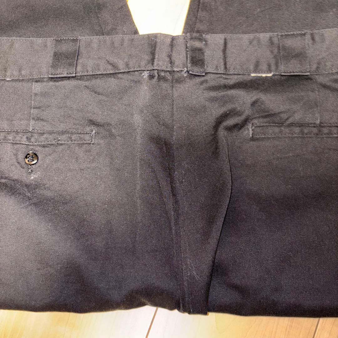 80s Dickies 874 チビタグ ブラック チノパン 34 USA製