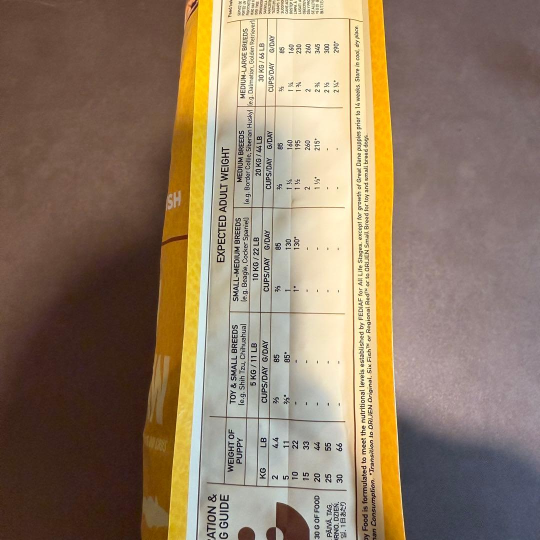 ORIJEN オリジン パピー ドッグ 【6kg】2025/07