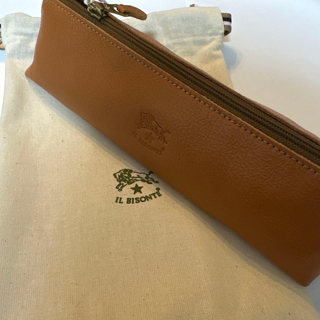 IL BISONTE レザー 筆箱 ブラウン