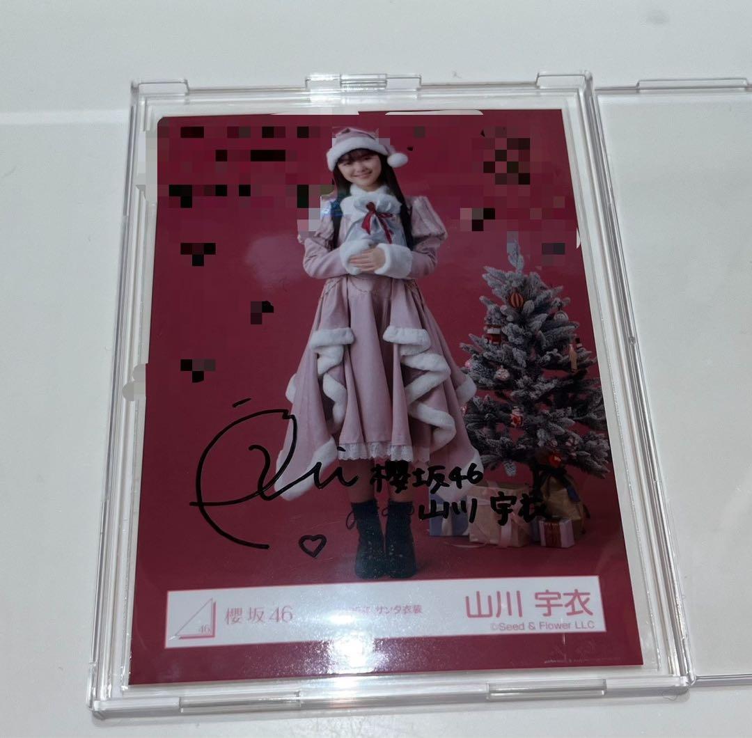 櫻坂46 山川宇衣　直筆サイン入り生写真 2025年サンタ衣装　即購入可