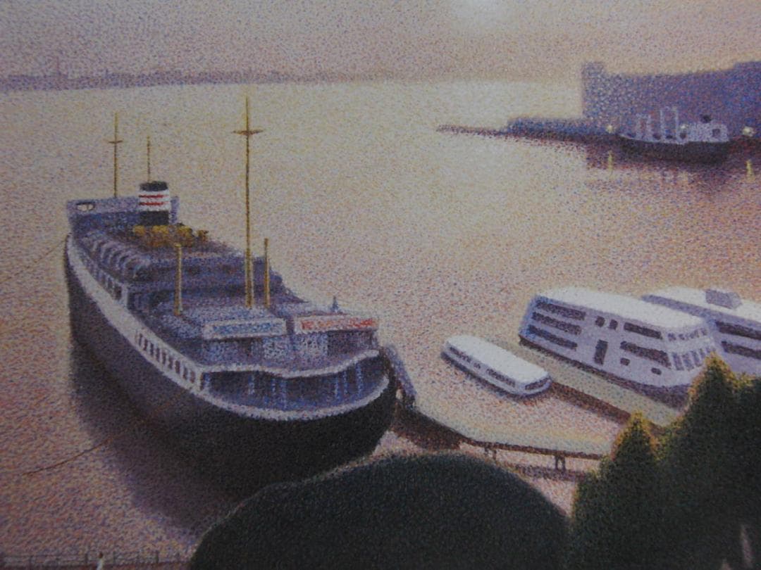 丹羽章、【朝陽】、希少な額装用画集より、新品額装付、状態良好