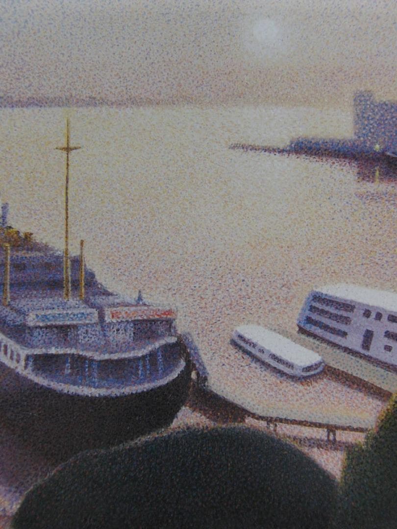 丹羽章、【朝陽】、希少な額装用画集より、新品額装付、状態良好