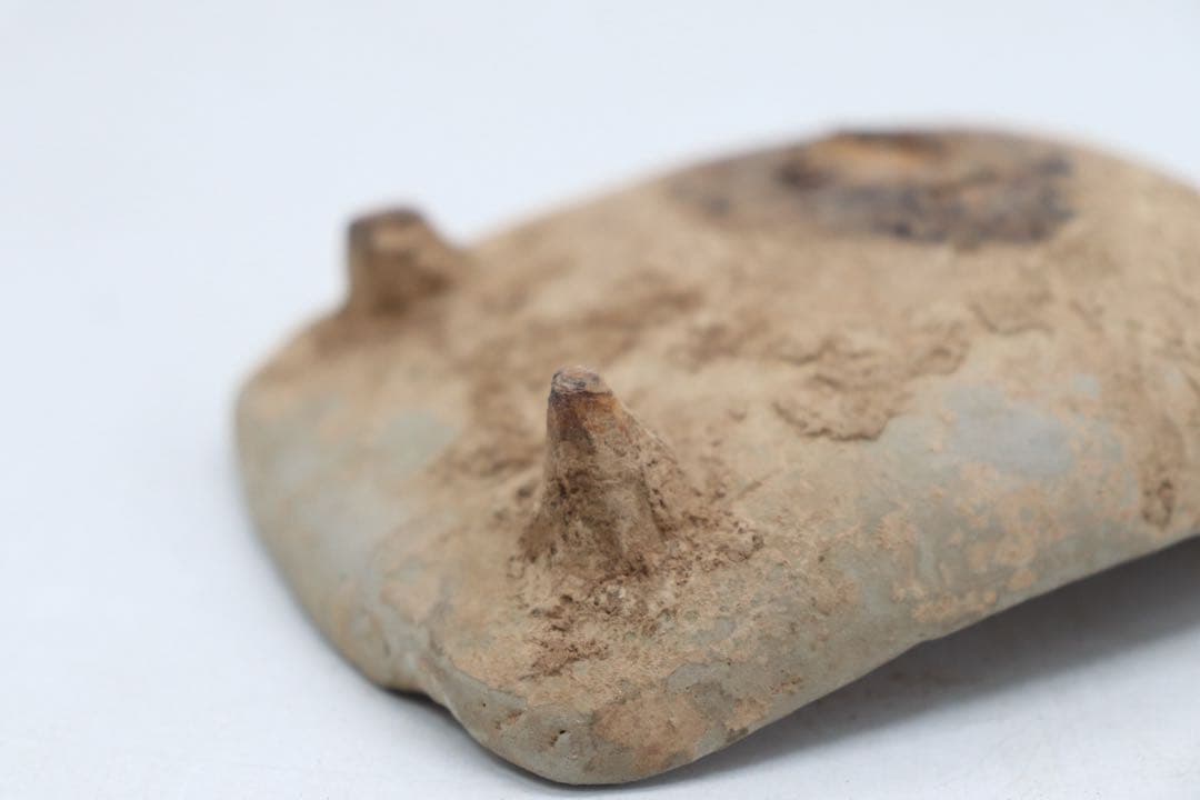 中国　唐時代　瓦硯　発掘品　木箱付　送料込み250602