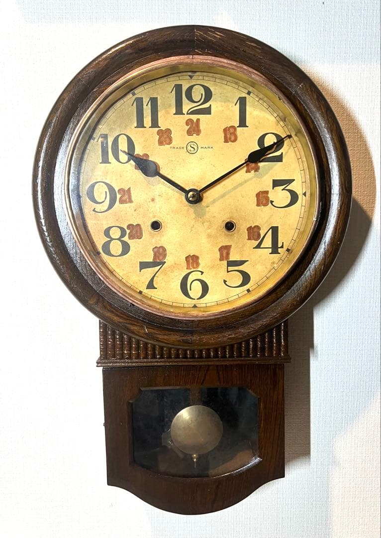 精工舎SEIKOSHA振り子時計ゼンマイ掛け時計柱時計古時計ボンボン時計