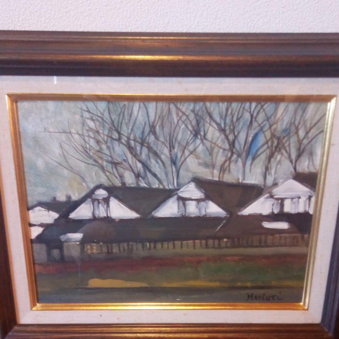 堀内規次画伯　油絵　酒田山居倉庫