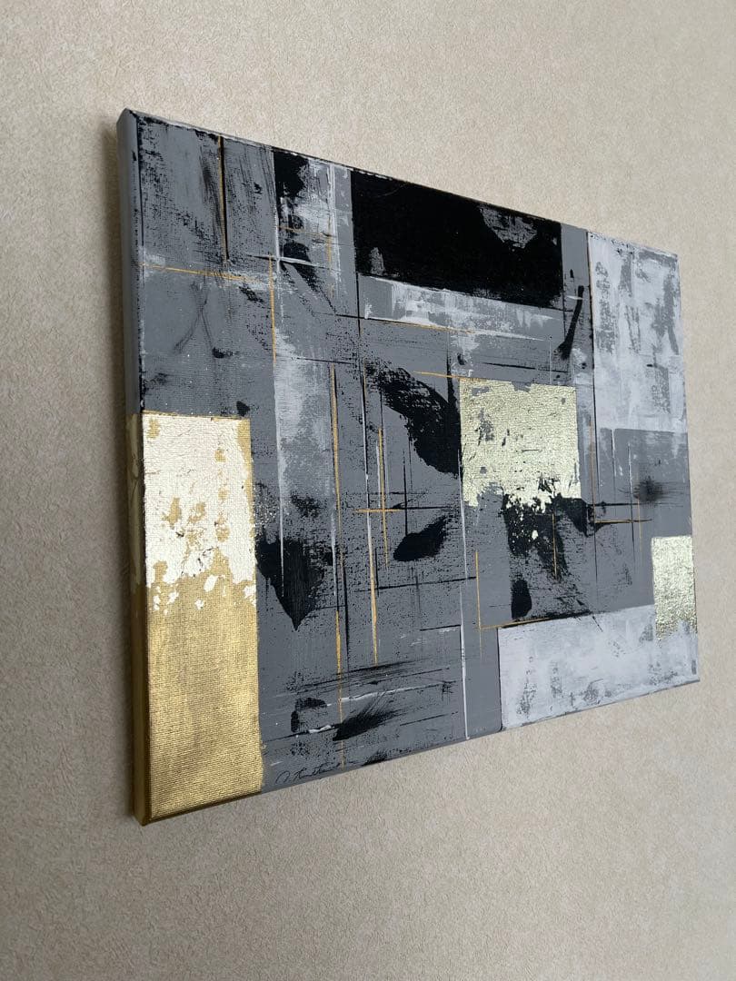 インテリア/和風/禅/絵画/アート/抽象画/モダン/ホテル/ホワイト/ゴールド