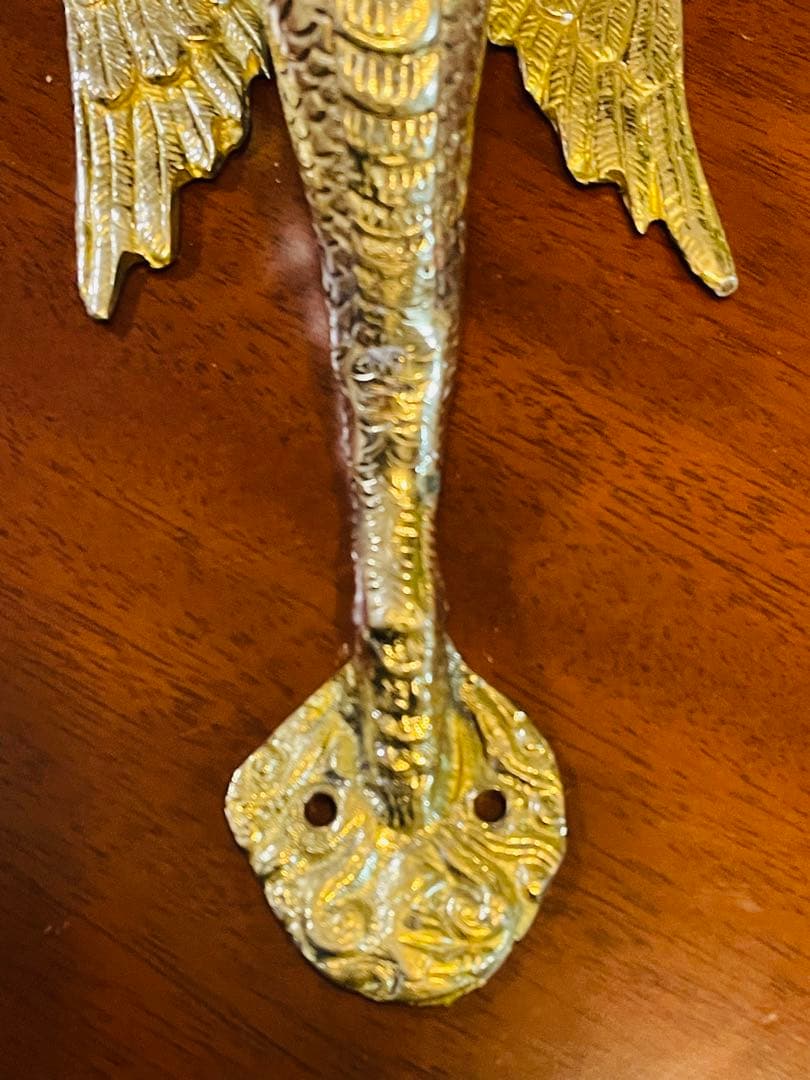 新品　送料無料 アンティーク ドアハンドル ナーガ 蛇神 龍神 約27㎝⑧