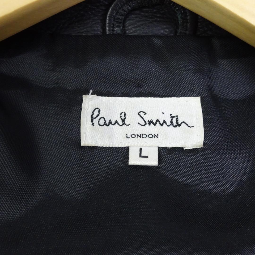 美品　ポールスミス　カウレザー　牛革　シングルライダース　L　ブラック